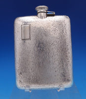 Sterling Silver Flask with Bark Design 7/16 Pint 5 3/4" x 4" 6.1 ozt. (#8282)