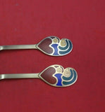 Christmas by A. Michelsen Sterling Silver Fork and Spoon Set 2pc 1968 Vermeil
