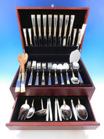 Golden Scroll by Gorham Sterling Silver Flatware Set Place size Service 57 Pcs