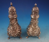Repousse by Kirk Sterling Silver Salt and Pepper Shaker Set 2pc Footed (#8671)
