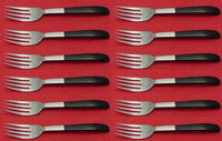 Contrast by Lunt Sterling Silver Salad Fork Set of 12 pcs 6 5/8"