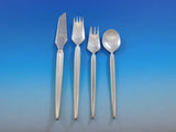 Trenza by Celsa Mexico Sterling Silver Flatware Set Service Mid Century Mod 76pc