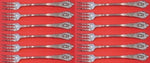 Rose Point by Wallace Sterling Silver Cocktail Fork 5 1/2" Set of 12