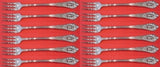 Rose Point by Wallace Sterling Silver Cocktail Fork 5 1/2" Set of 12