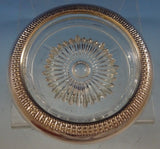 Sterling Silver and Glass Coaster 4" Diameter (#2493)