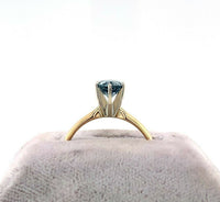 14k Yellow Gold .95ct Blue Genuine Natural Montana Sapphire Ring (#J5524)