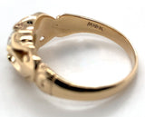 14k Gold Victorian Fancy Belcher .50ct Genuine Natural Diamond Men's Ring #J6536