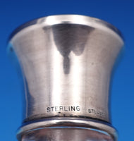Steuben Glass Crystal Pepper Shaker with Sterling Silver Cap 3" Modern (8377)