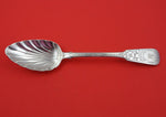 James Beebe English Georgian Sterling Silver Berry Spoon Leaf Bowl Chased 9"
