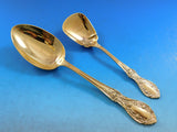 American Beauty Gold by Manchester Sterling Silver Flatware Set Service 66 pcs