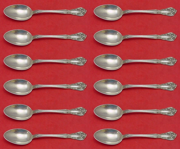 Chateau Rose by Alvin Sterling Silver Teaspoon Set 12 pieces 6"
