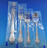 Wild Rose by International Sterling Silver Flatware Set 64 pcs Place Size New