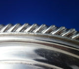 Gadroon by Unknown Sheffield Silverplate Salver Tray w/Crest 10" x 3/4" (#5919)