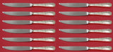 Old Maryland Engraved by Kirk Sterling Silver Steak Knife Set 12 pcs Custom 8"