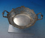 Dutch .835 Silver Candy Dish Footed w/ Handles Cast Pierced Flowers #200 (#6032)