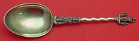 English Silver Georgian Sterling Berry Spoon Apostle Handle C. 1750 7 3/4"