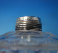 J.G. and S. English Sterling Silver Dresser Jar with Cut Crystal 5 1/2" (#5908)