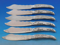 Lap Over Edge Acid Etched Tiffany & Co. Sterling 24Pc Fish Set Birds Aesthetic