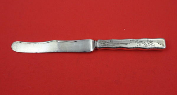 Lap Over Edge Acid Etched by Tiffany & Co Sterling Dessert Knife foliage 7 1/2"