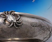 Mixed Metals by Whiting Sterling Silver Centerpiece Bowl Oval Sea Motif (#4702)