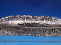 Joseph Yager German Sterling Silver Box Stag Hunt w/Hanau Pseudo Hallmarks #8081