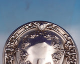 Sterling Silver and Glass Dresser Jar with Swags Gold Washed Interior (#9299)