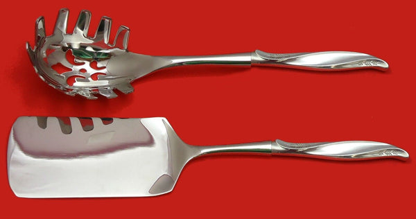 Pine Spray by International Sterling Italian Pasta Server Set 2pc HHWS  Custom
