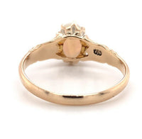 10k Rose Gold Australian Genuine Natural Opal Victorian Ring Size 6 (#J6783)