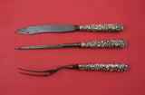 Repousse by Jacobi and Jenkins Sterling Silver Steak Carving Set 3-pc 9"