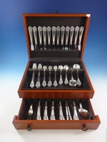 Greta by O. Mogensen Danish Sterling Silver Flatware Set Service 74 Pieces
