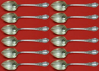 American Victorian Lunt Sterling Silver Grapefruit Sp Custom Set 12 pcs Fluted