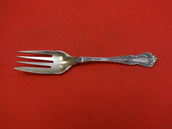 Dorothy Vernon by Whiting Sterling Silver Cold Meat Fork Gold Washed 8"