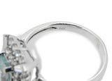 14k White Gold 1.5ct Genuine Natural Paraiba Tourmaline Ring w/AGL Report #J4502