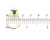 14k Yellow Gold 2.94 Carat Green Genuine Natural Tourmaline Ring 5.25 (#J6925)