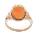 10k Yellow Gold Genuine Natural Shell Cameo Ring Size 5.25 Jewelry (#J7273)