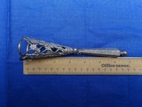 Silvered Bronze Tussie Mussie Posey Posy Holder w/ Grape Leaf and Vine (#J1285)