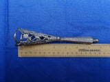 Silvered Bronze Tussie Mussie Posey Posy Holder w/ Grape Leaf and Vine (#J1285)