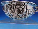 Charles Stuart Harris English Victorian Sterling Silver Bowl Oval Flowers #8424