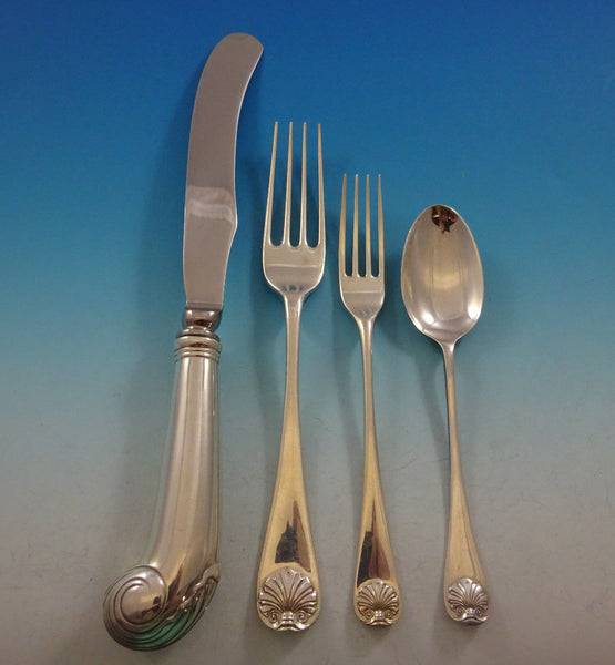 Williamsburg Shell by Stieff Sterling Silver Flatware Set Service 28 Pieces