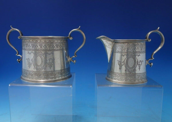 Israel Freeman and Son Ltd English Estate Sterling Sugar Creamer Set 2pc (#5579)