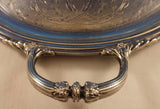 English Silver on Copper Tea Set 6pc 3-D Melon Finials w/ Family Crest (#9277)