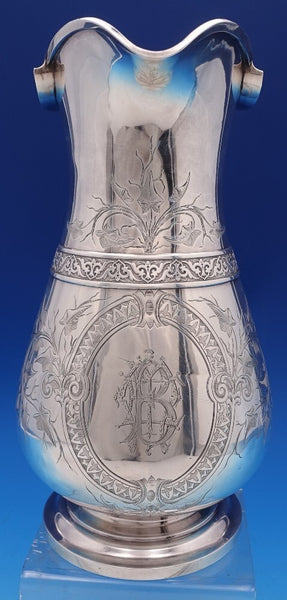 Tiffany and Co Sterling Silver Water Pitcher Antique Ivy #437 11" (#8399)