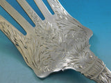 Whiting Sterling Silver Fish Serving Set Engraved with Flowers 11"