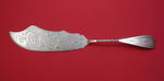 Coin Silver by Warner Fish Server Bright-Cut with Twist Handle 11 5/8"