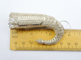 Sterling Filigree Cornucopia Posey Posy Pin 2 3/4" x 3/4" c. 1900-1920s (#J1236)
