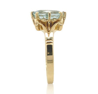 10k Yellow Gold 2.06 Carat Genuine Natural Aquamarine Ring Size 6 (#J6768)
