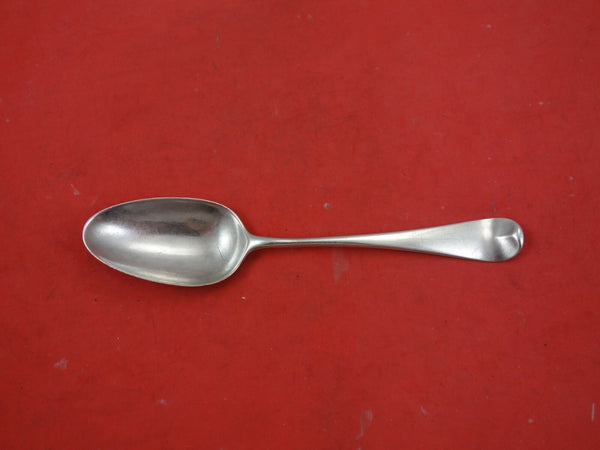 English Georgian Sterling Silver Dessert Spoon London 1760's Worn Marks Crests