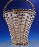 Taxco Mexican Mexico Sterling Silver Basket with Handle w/ Woven Design (#8768)