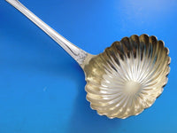 Dew Drop by Shiebler Sterling Silver Soup Ladle GW Fluted Bowl 11 1/2" Rare