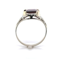 10k White Gold 3.90ct Genuine Natural Rhodolite Garnet Ring Size 8.25 (#J6385)